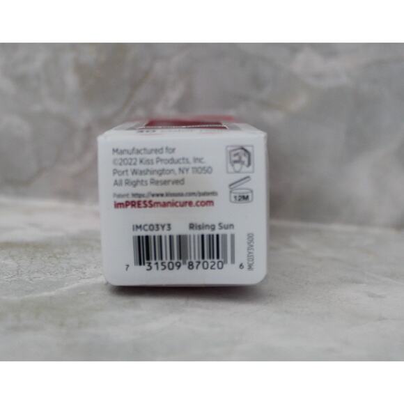 imPRESS Color Press on Nails Rising Sun Red Matte Finish Short Squoval New - Picture 5 of 6